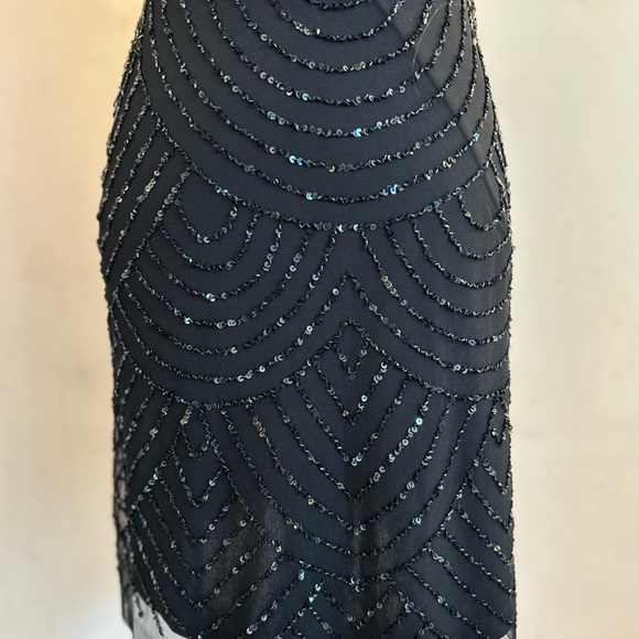 Elegant black beaded mini dress size 0 - Picture 4 of 16